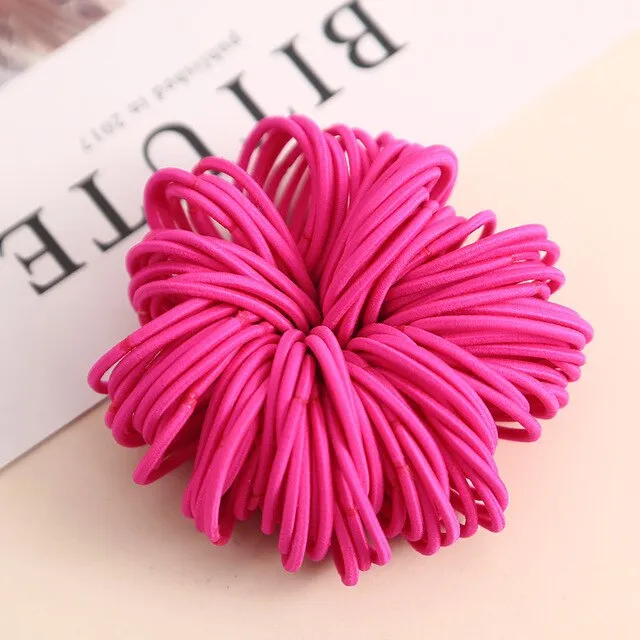 100Pcs/Lot Rubber Hair Band