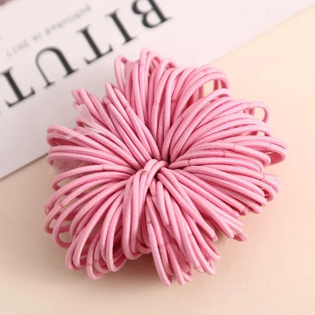 100Pcs/Lot Rubber Hair Band