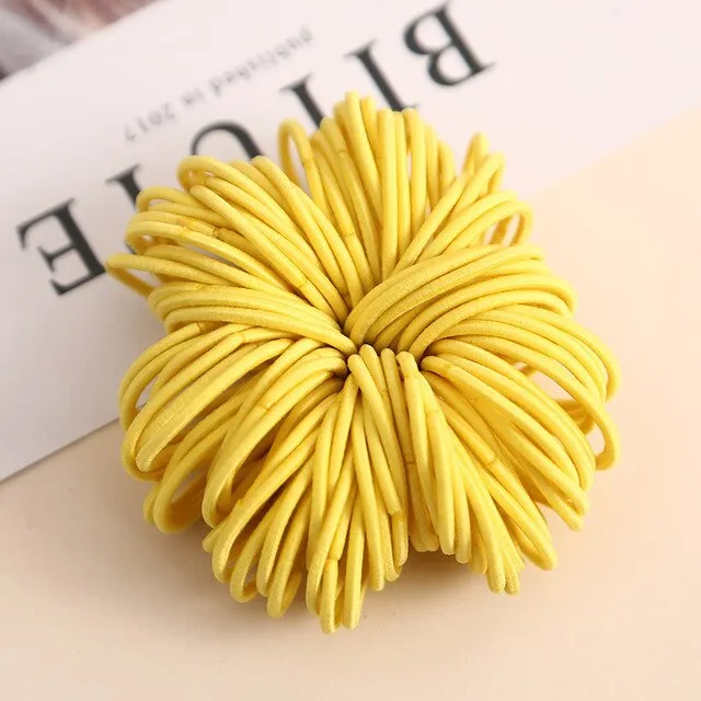 100Pcs/Lot Rubber Hair Band