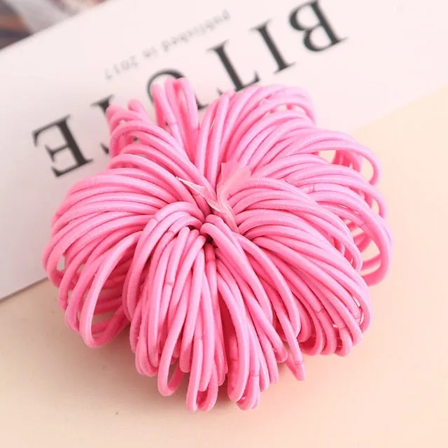 100Pcs/Lot Rubber Hair Band