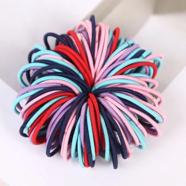 100Pcs/Lot Rubber Hair Band