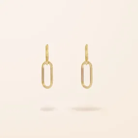 10K Gold Large Paper Clip Earrings