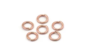 10mm Jump Ring, 50 Rose Gold Tone Brass Jump Rings (10x1.5mm) A1039