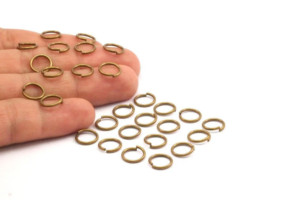 10mm Jump Ring -200 Antique Brass Round Jump Rings Connectors Findings (10mm) R-10 A0333