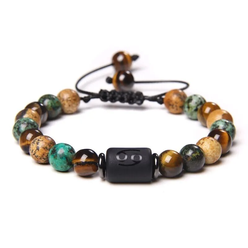 12 Constellation Tiger Eye Bracelets