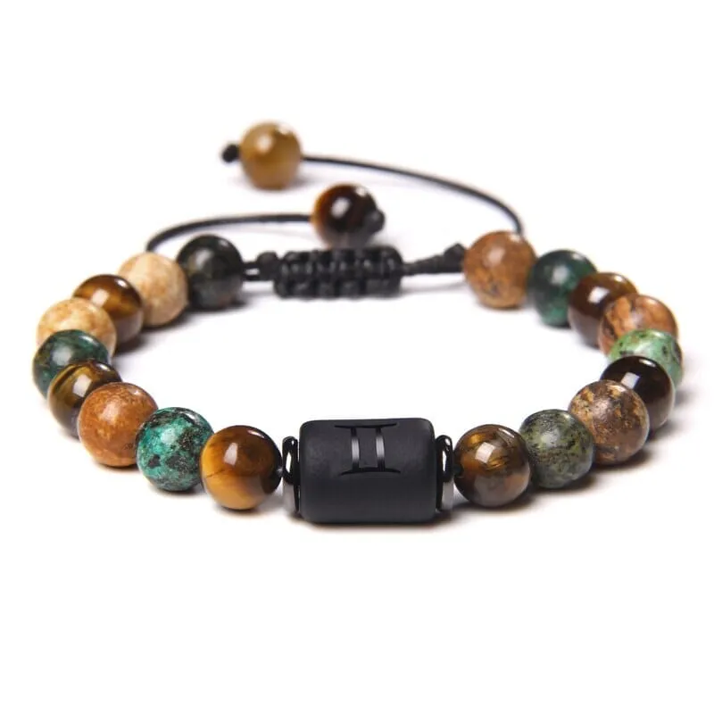 12 Constellation Tiger Eye Bracelets