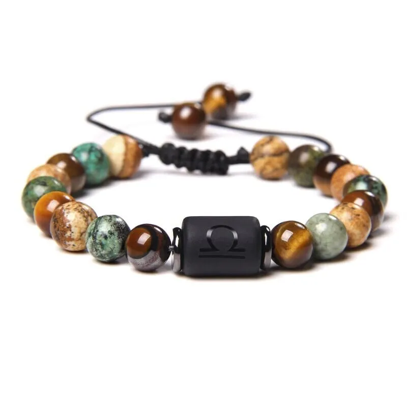 12 Constellation Tiger Eye Bracelets