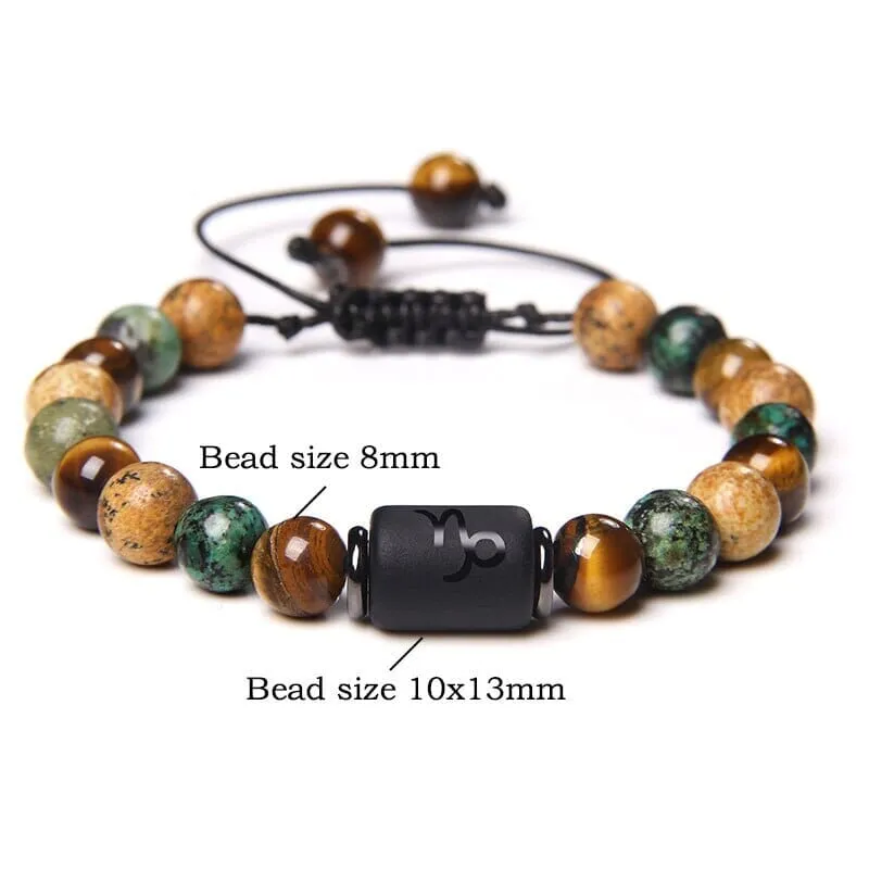 12 Constellation Tiger Eye Bracelets