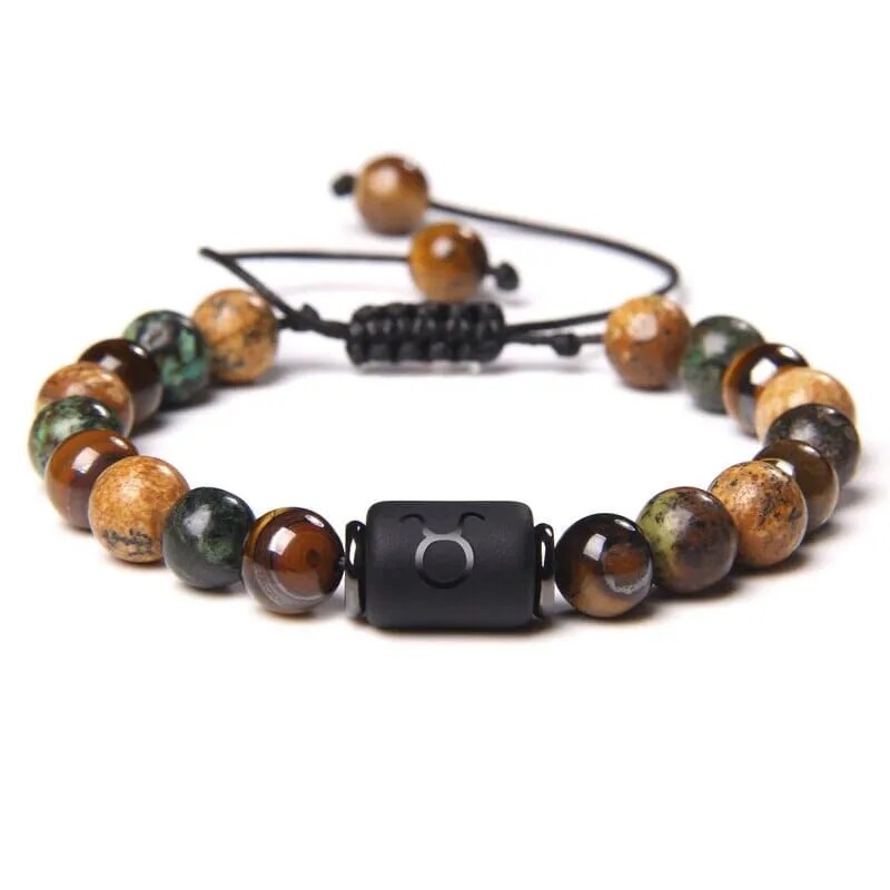 12 Constellation Tiger Eye Bracelets