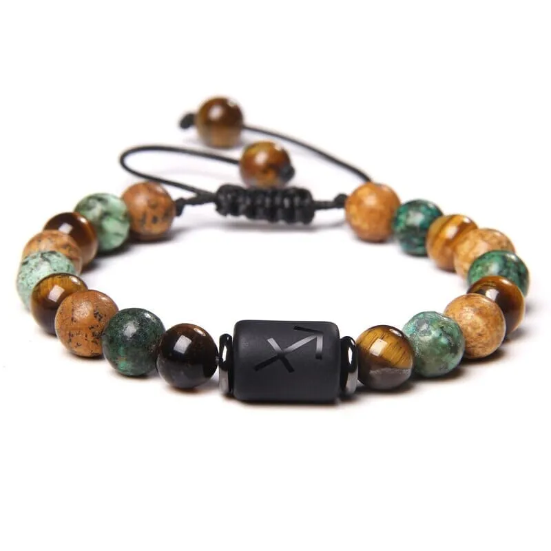 12 Constellation Tiger Eye Bracelets