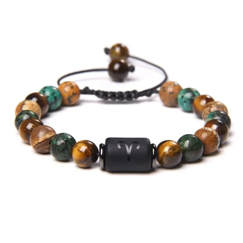 12 Constellation Tiger Eye Bracelets