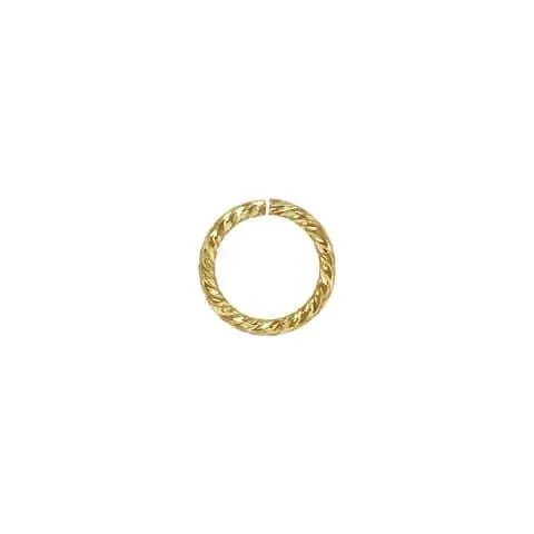 14K Gold Filled 7.8mm Sparkle Jump Rings - 20.5GA (10 Pieces)