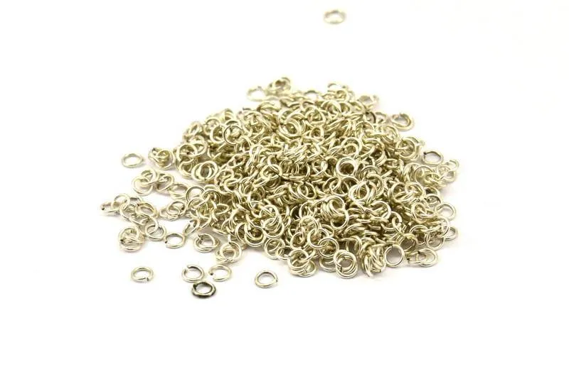 3mm Jump Rings - 250 Antique Silver Plated Brass Jump Ring (3x0.60mm) ( A0395 ) H092