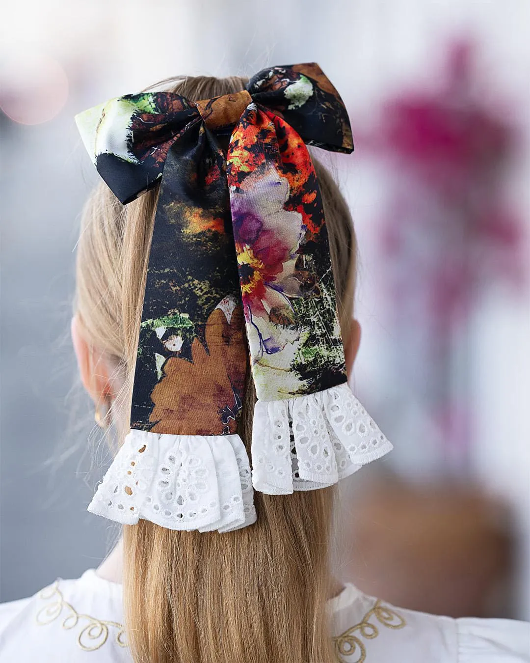 Alexis Foliage Print Hair Bow