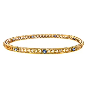 Art Deco Sapphire Bangle Bracelet