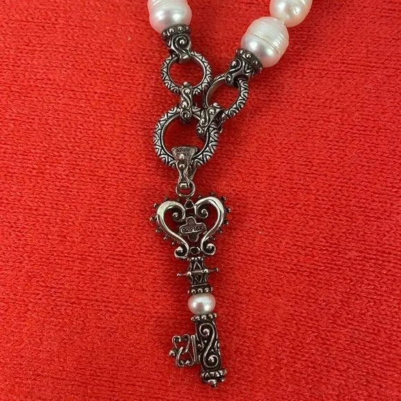 BarbaraBixbyPearl Necklace With Key Enhancer Necklace