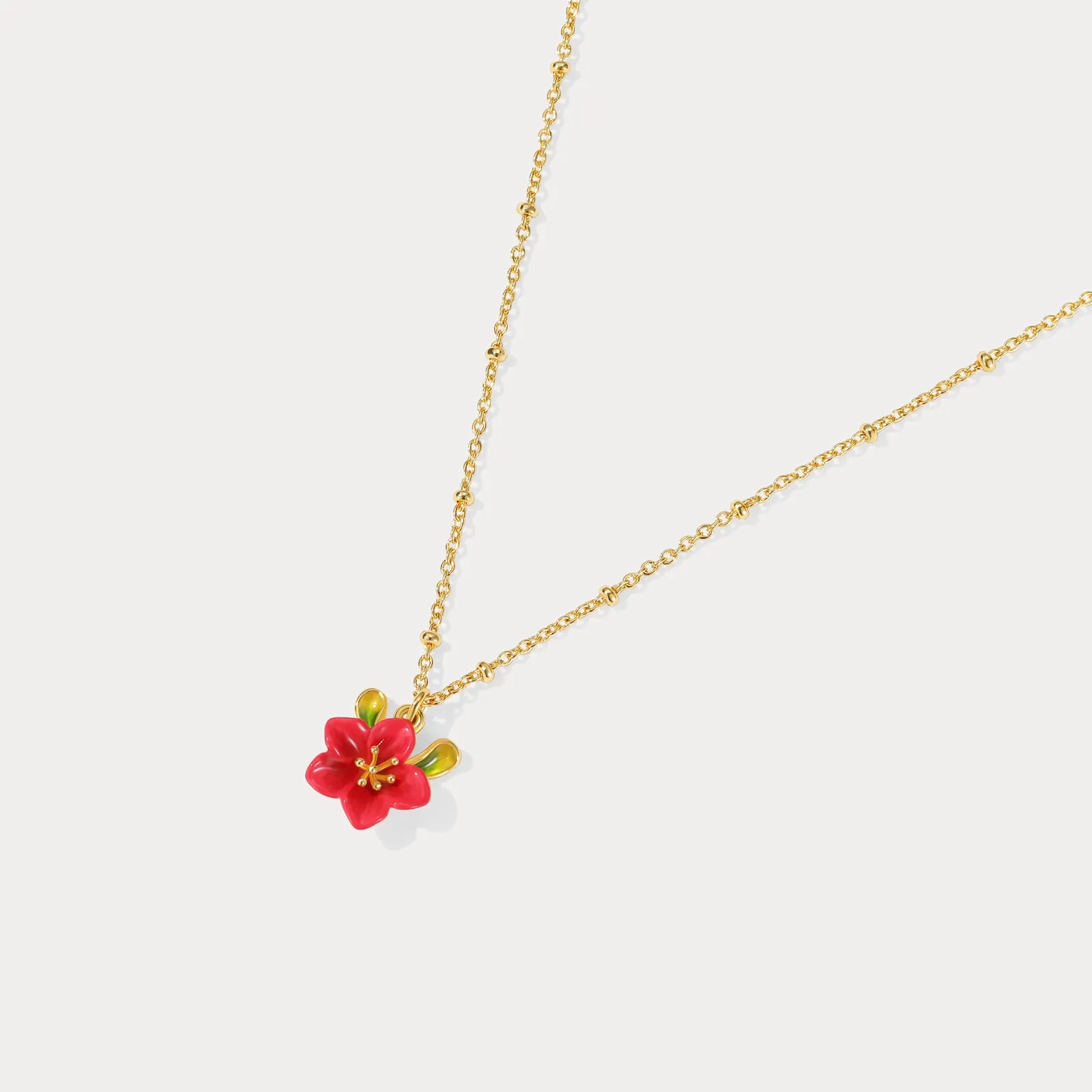 Begonia Flower Necklace