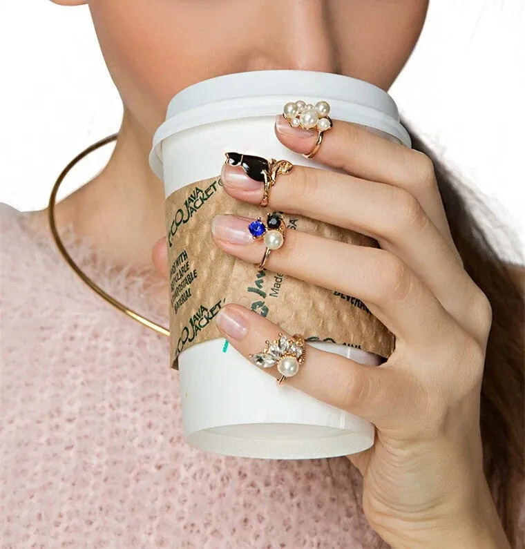 BETTE - 4pc Cat Midi Ring Set