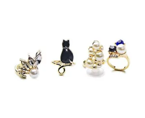 BETTE - 4pc Cat Midi Ring Set