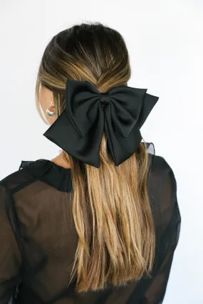 Black Bow Barrette