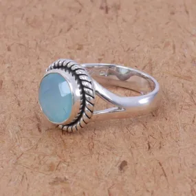 Blue Onyx 925 Sterling Silver Rings, Onyx Stone Women Ring, Natural Blue Onyx Gemstone Solid Silver Ring, Sterling Silver Solitaire Ring