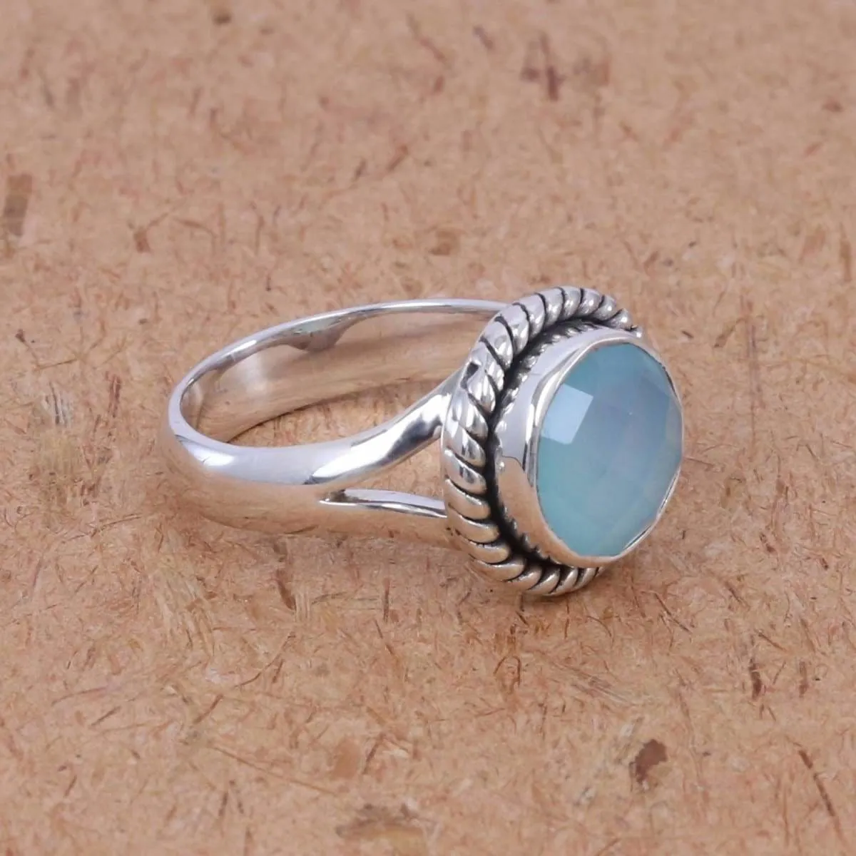 Blue Onyx 925 Sterling Silver Rings, Onyx Stone Women Ring, Natural Blue Onyx Gemstone Solid Silver Ring, Sterling Silver Solitaire Ring