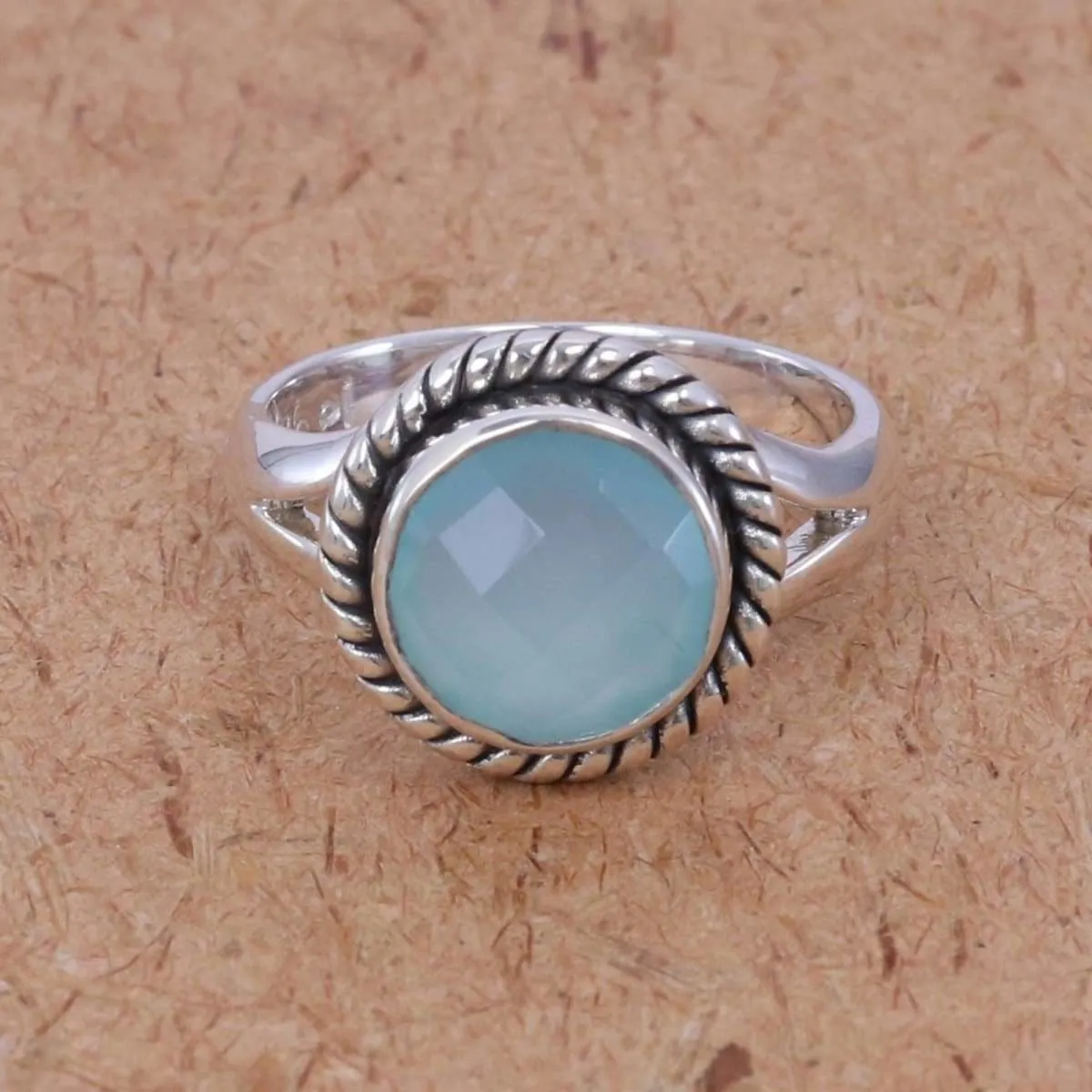 Blue Onyx 925 Sterling Silver Rings, Onyx Stone Women Ring, Natural Blue Onyx Gemstone Solid Silver Ring, Sterling Silver Solitaire Ring