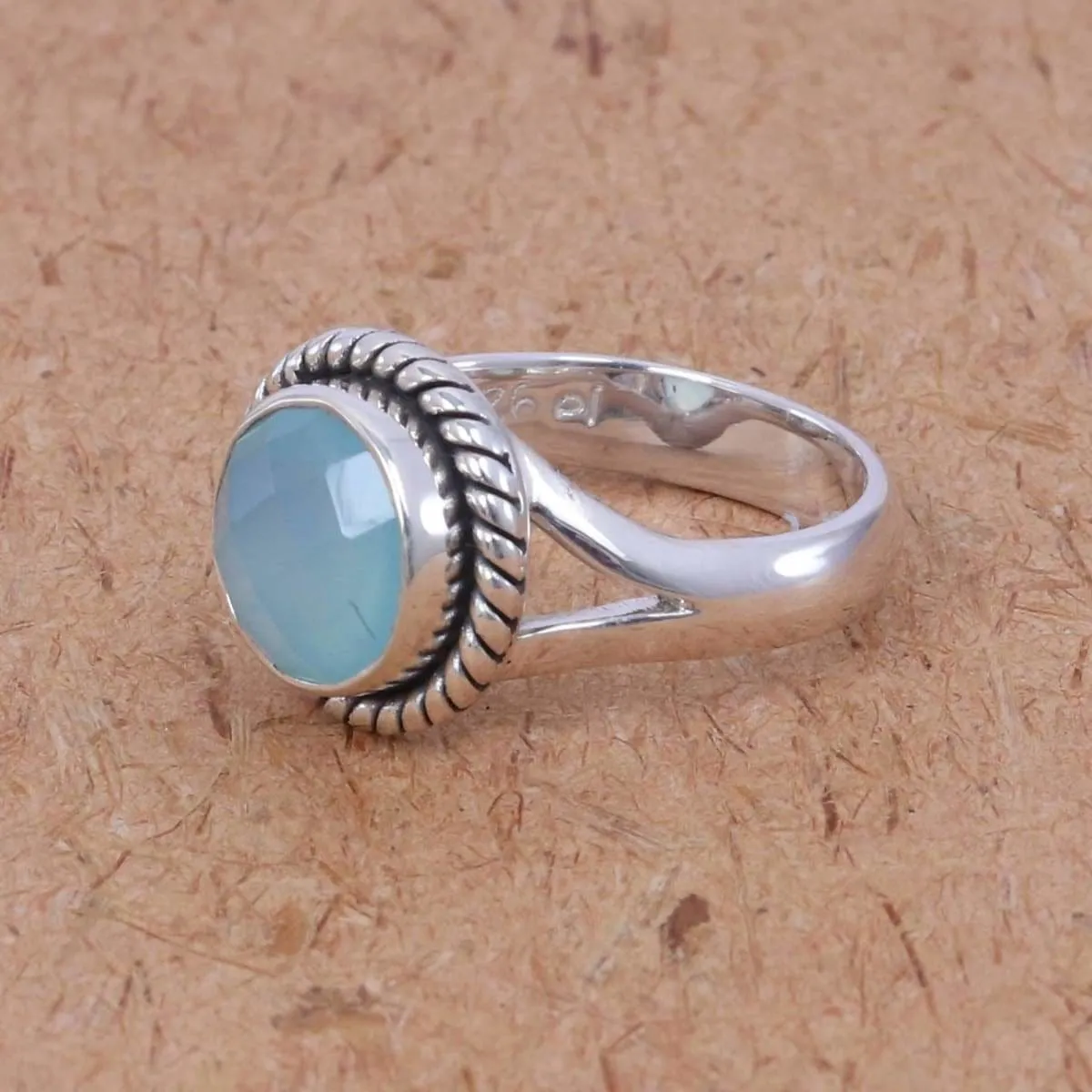 Blue Onyx 925 Sterling Silver Rings, Onyx Stone Women Ring, Natural Blue Onyx Gemstone Solid Silver Ring, Sterling Silver Solitaire Ring