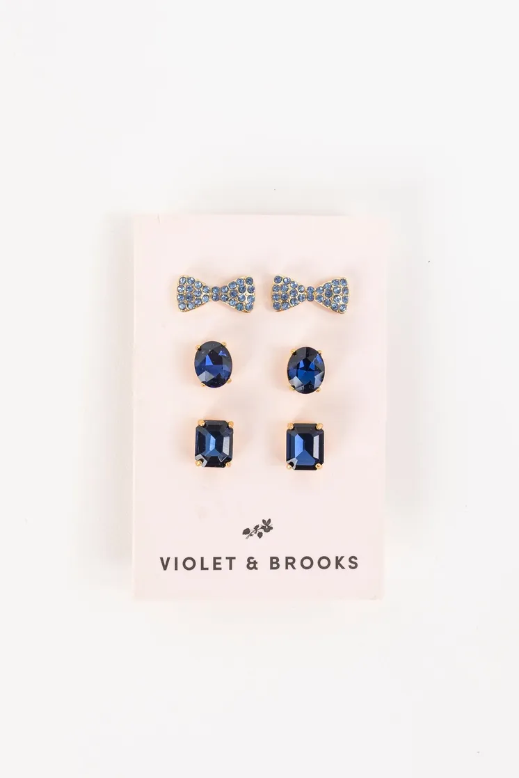 Bow Boxed Earring Trio