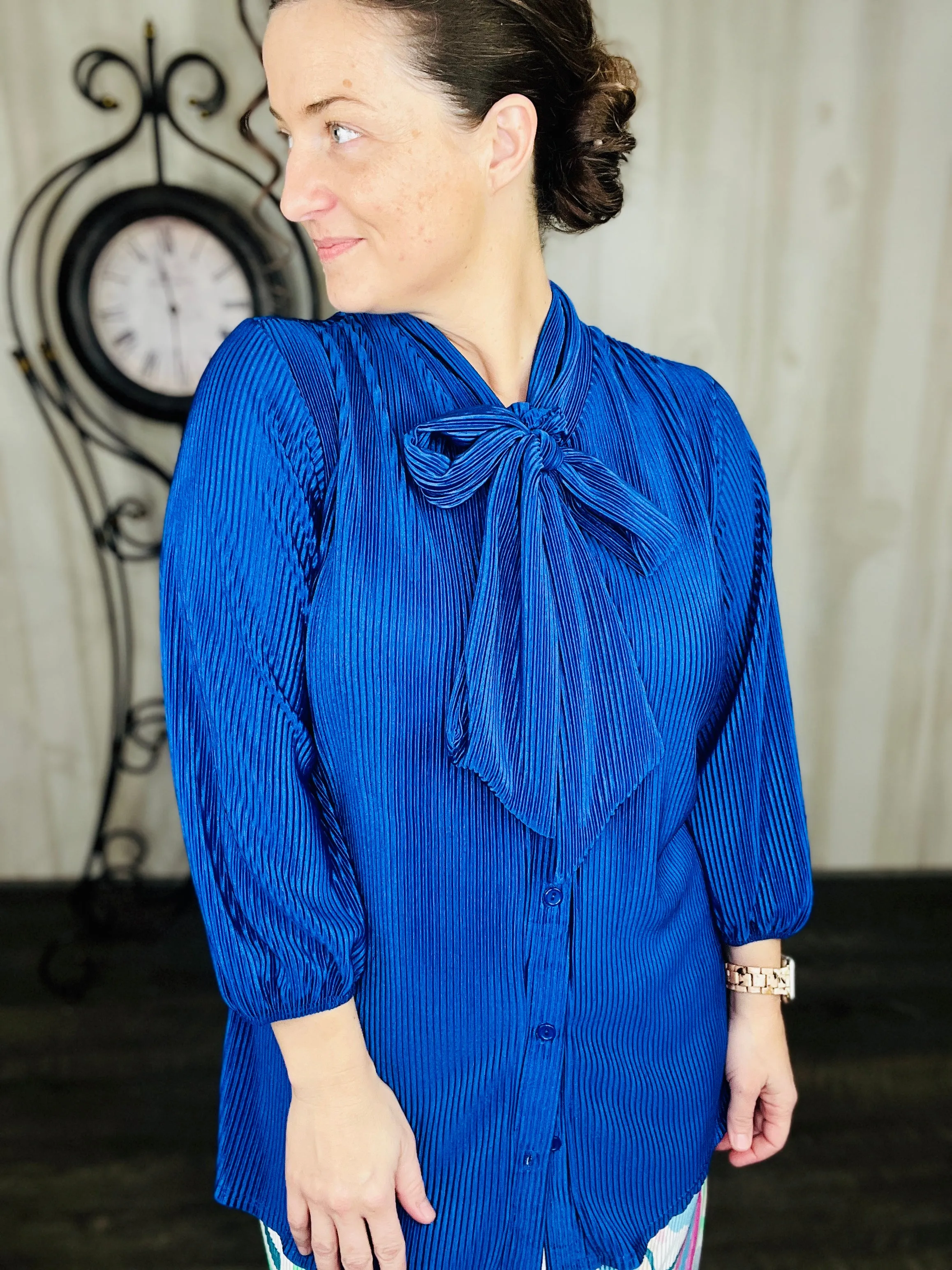 Brittany Bodre Bow Tie Top- Hot Pink or Royal Blue