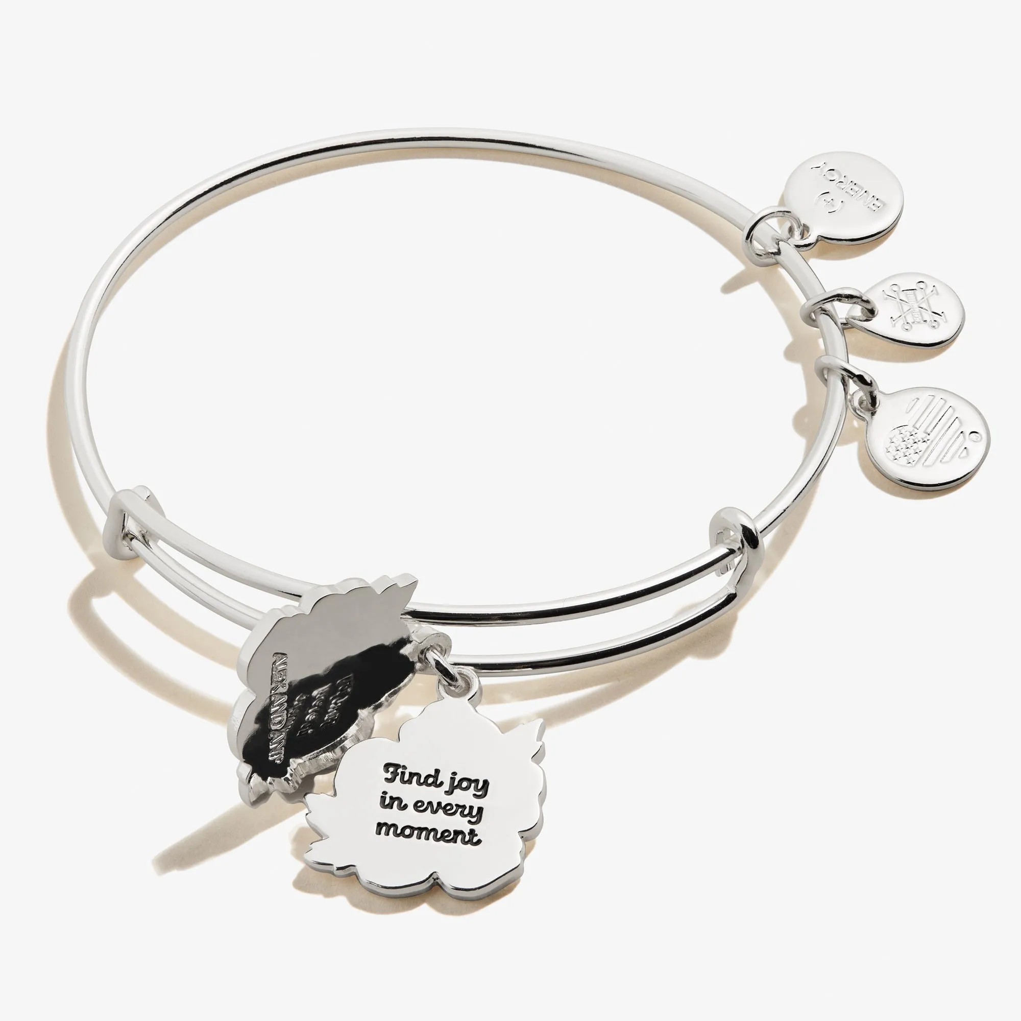 Buttercup Flower Mantra Charm Bangle