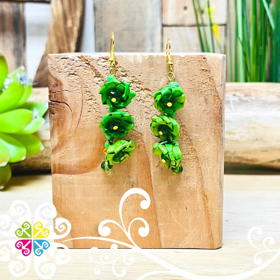 Carnation Palm Earrings - Palm Earrings