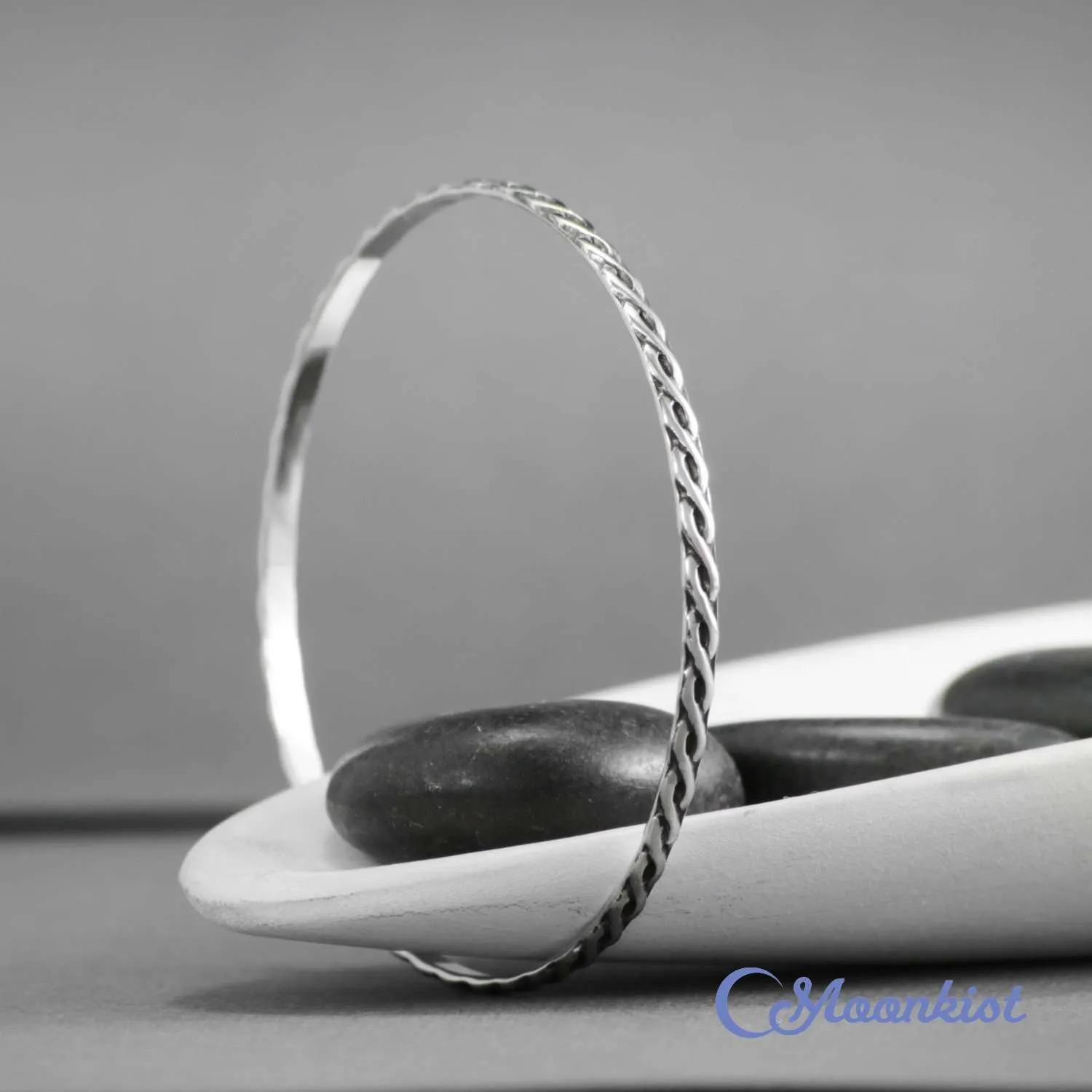 Celtic Silver Bangle Bracelet | Moonkist Designs