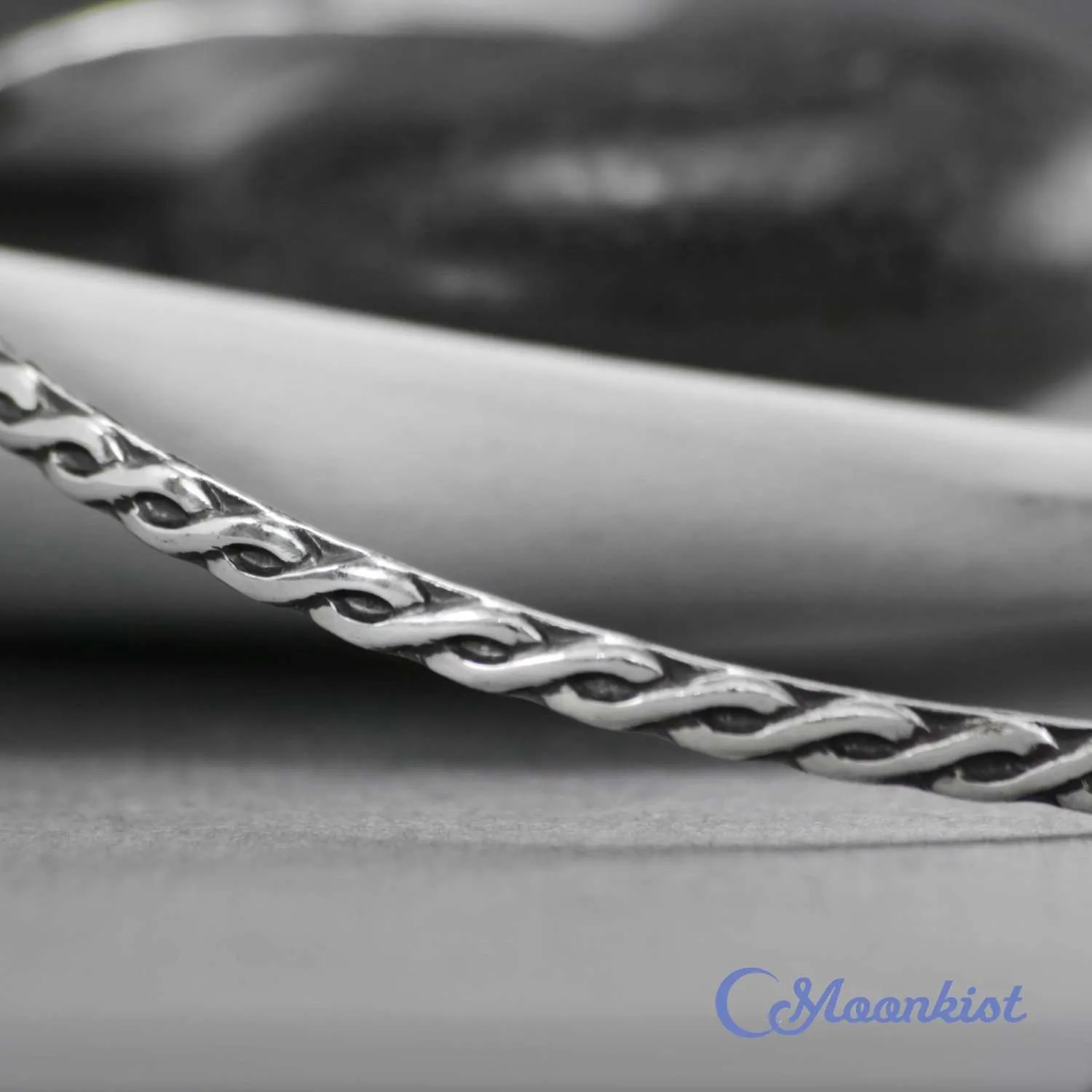 Celtic Silver Bangle Bracelet | Moonkist Designs