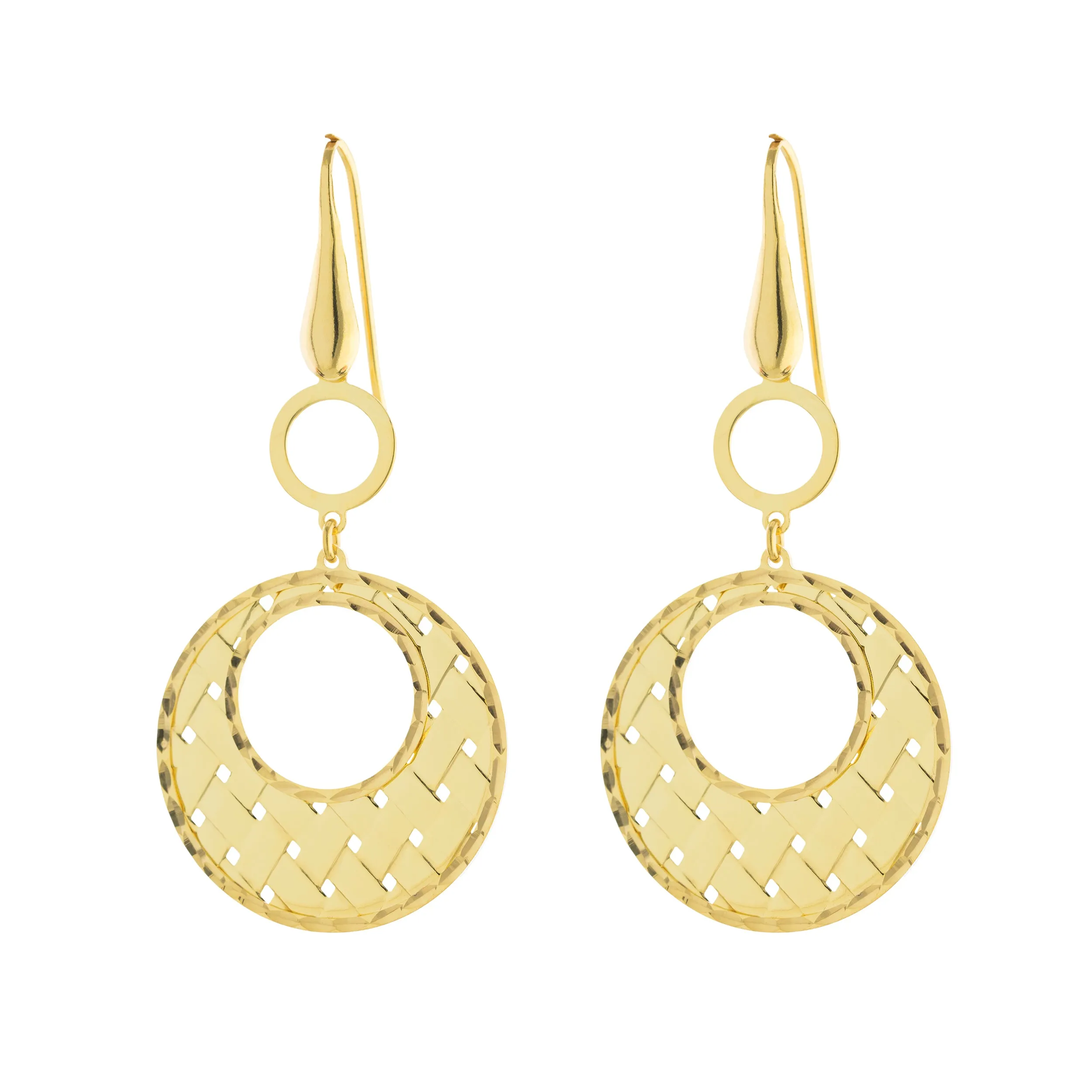 Circle Weave Drop Earring