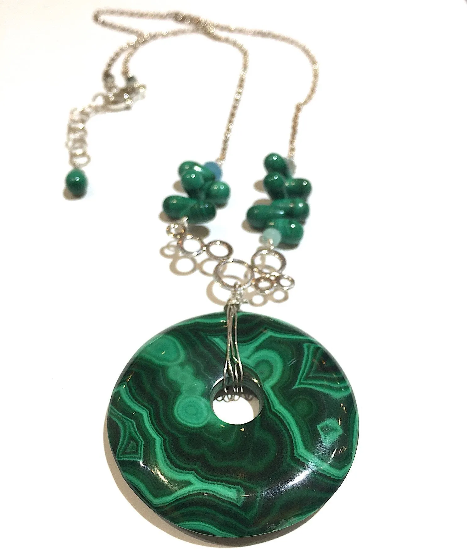 Circles Malachite Pendant