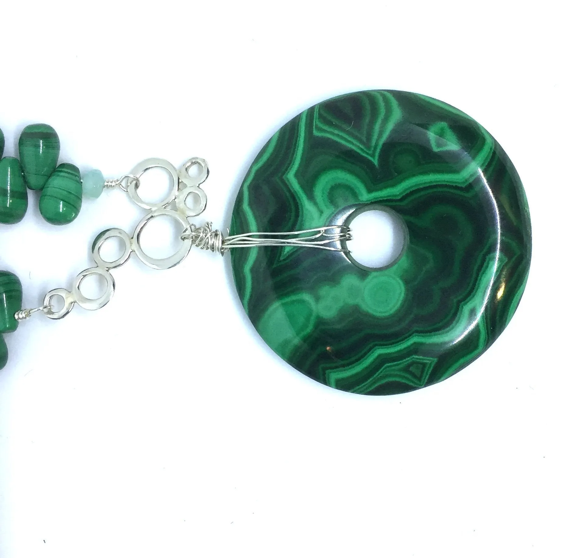 Circles Malachite Pendant