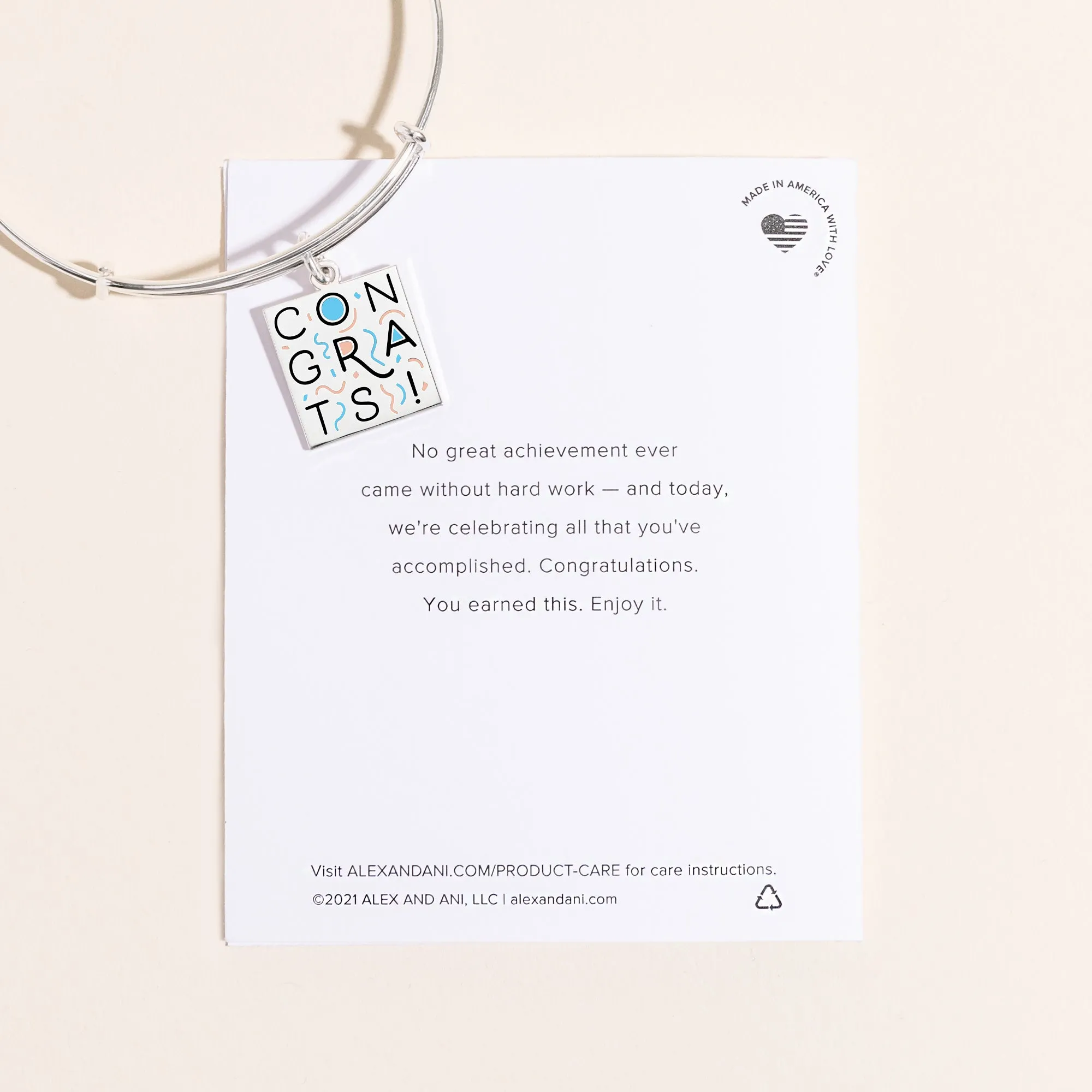 'Congrats!' Charm Bangle