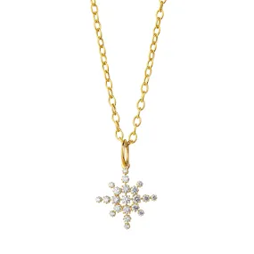 Cosmic Snowflake Diamond Pendant