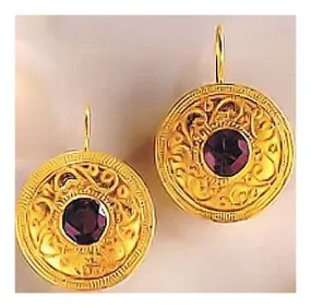 Cotswolds Garnet Clip Back Earrings