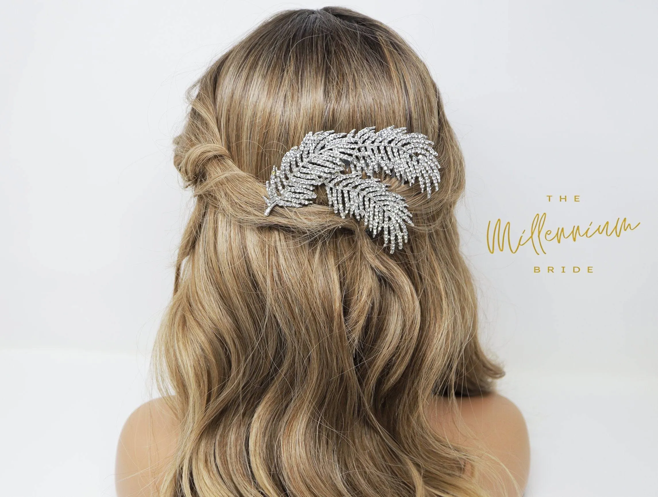 Crystals Feather Bridal Hair piece, Bridal Hair Accessories, Wedding Hair Accessory, Bridal Hair Comb. Active Restock requests: 0