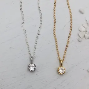 CZ Drop Necklace