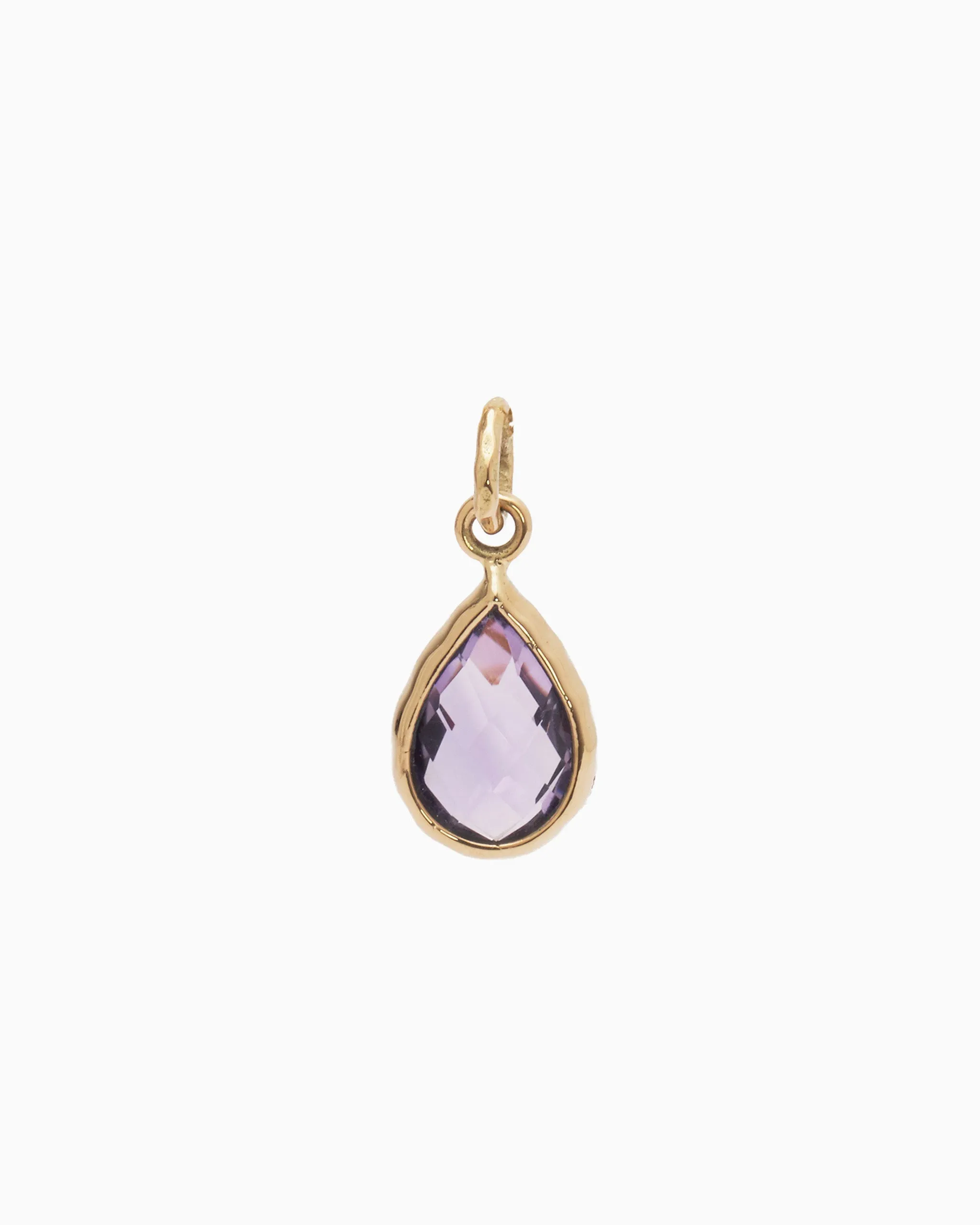 Dewdrop Stone Pendant - Amethyst