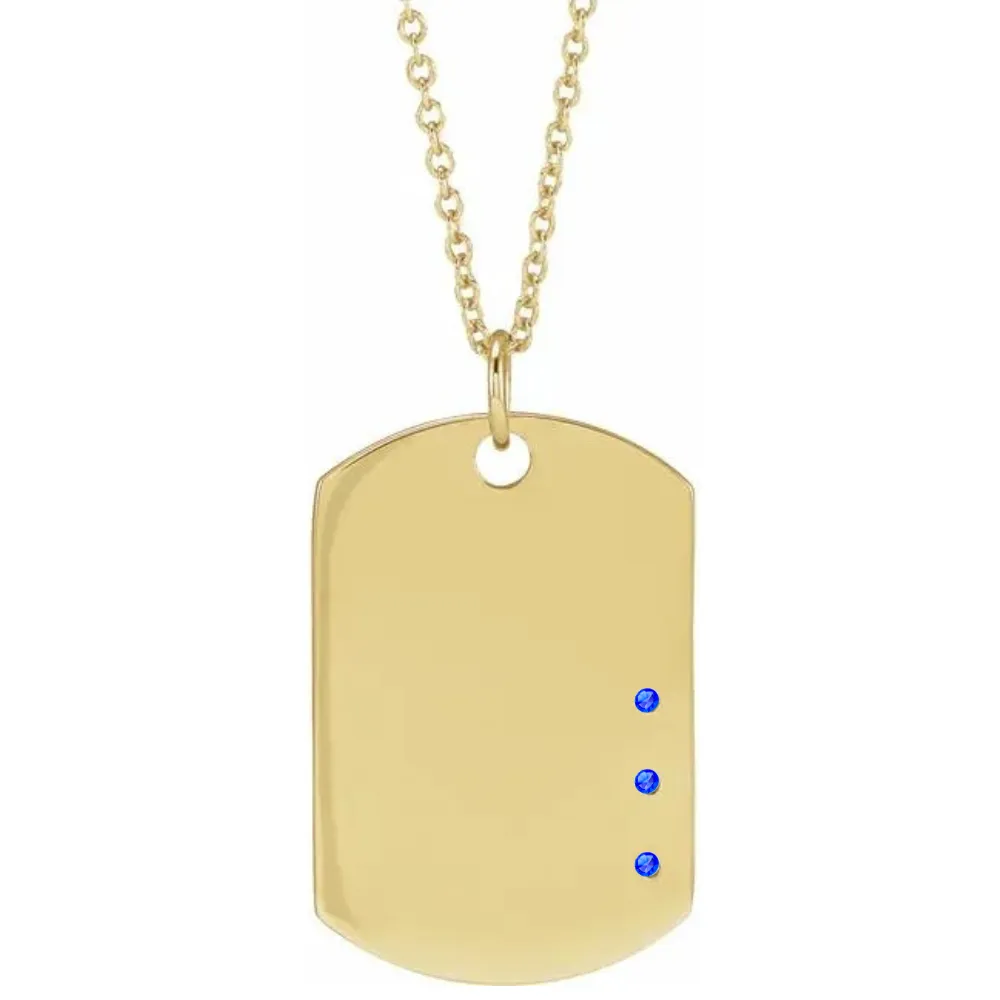 DOG TAG PENDANT NECKLACE