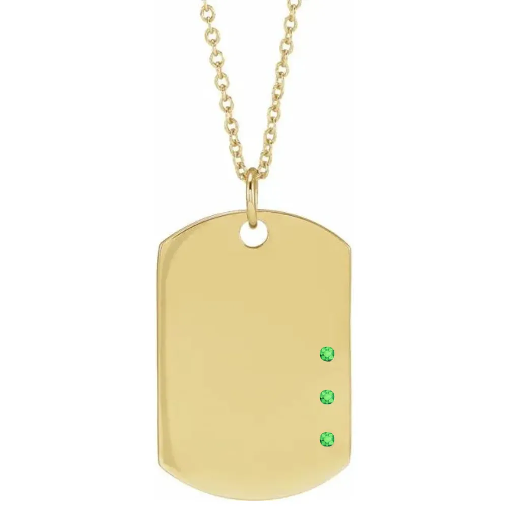 DOG TAG PENDANT NECKLACE