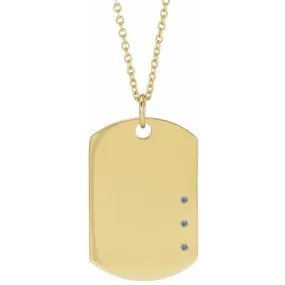 DOG TAG PENDANT NECKLACE