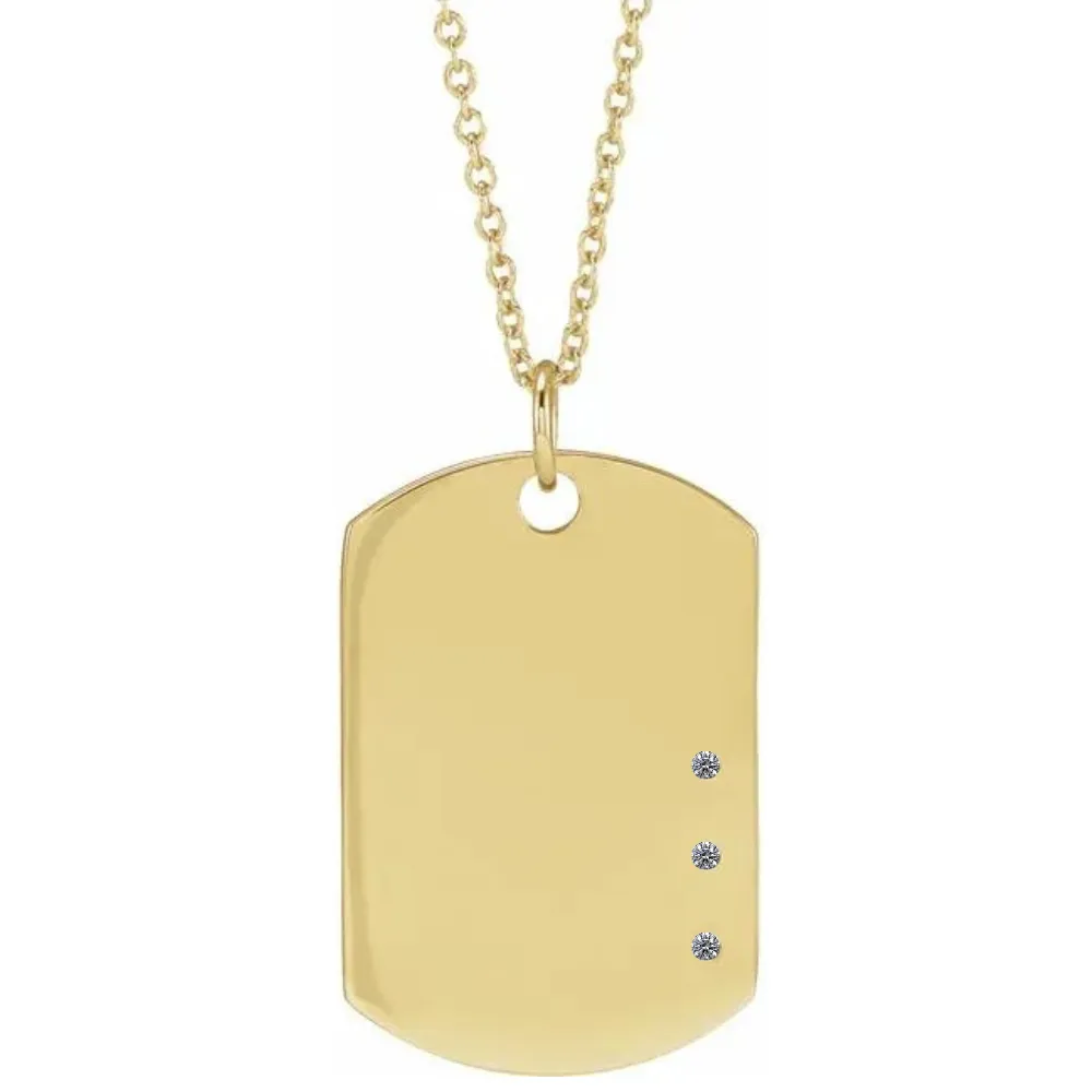 DOG TAG PENDANT NECKLACE