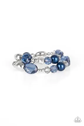 Downtown Dazzle - Blue Paparazzi Bracelets