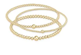 E Newton Classic Gold Bead Bangle