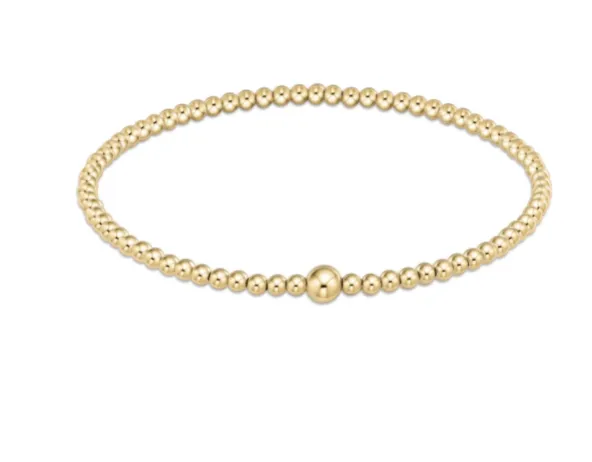 E Newton Classic Gold Bead Bangle